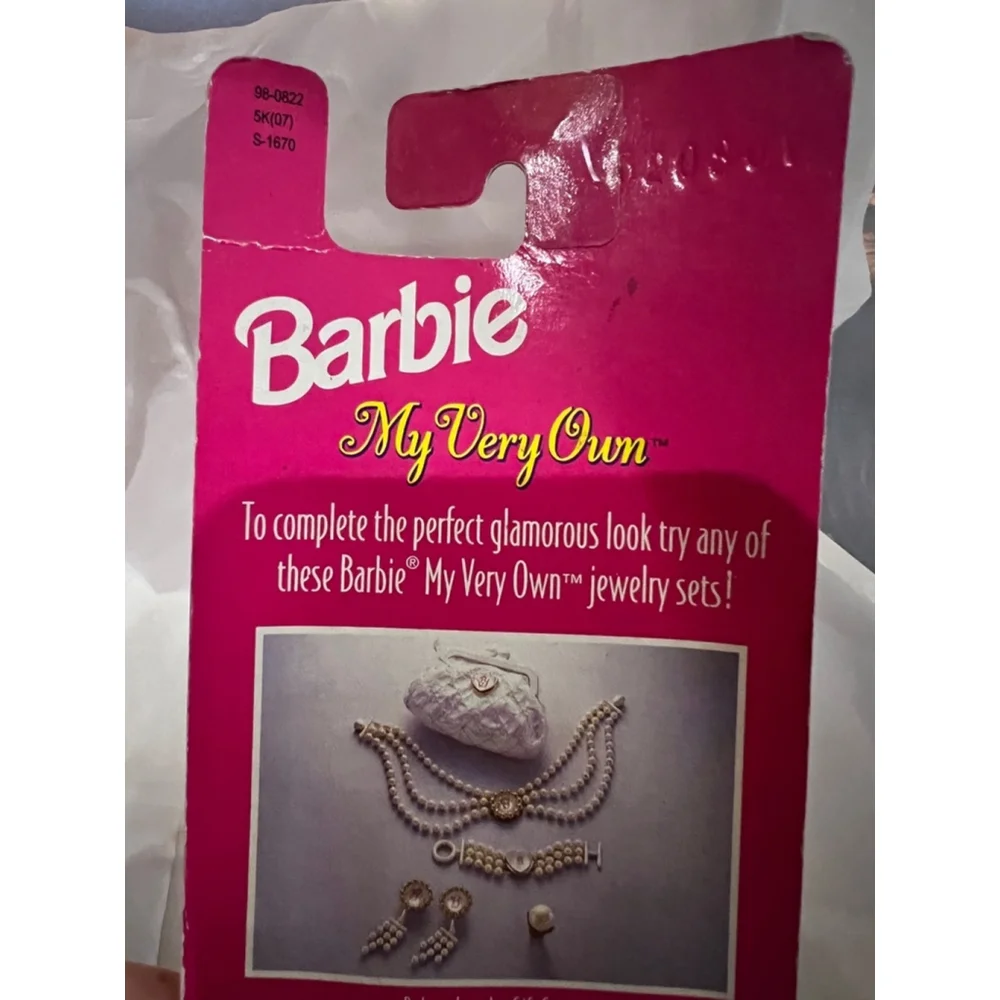Vintage 1998 Barbie My Very Own Jewelry Basics Blue Teal Bracelet Earrings NWT